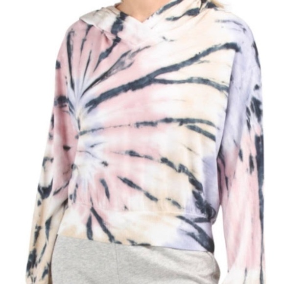 YOUNG FABULOUS & BROKE NWT Tie Dye Kelly Hoodie Size XS in Spiral Pink Lavender - Picture 16 of 16